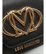 LOVE MOSCHINO OVAL FRIEZE Mini sac bandouli&egrave;re Noir - Sacs pour Femme - 4