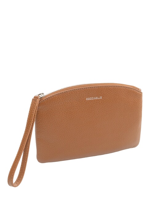 ROUNDED ENVELOPE pochette en cuir Cognac - Sacs pour Femme