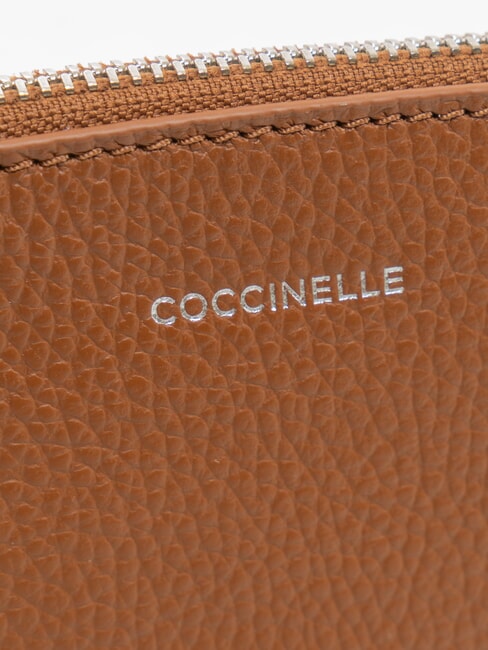 ROUNDED ENVELOPE pochette en cuir Cognac - Sacs pour Femme