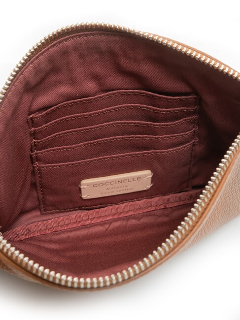 ROUNDED ENVELOPE pochette en cuir Cognac - Sacs pour Femme