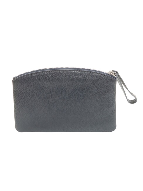 ROUNDED ENVELOPE pochette en cuir bleu nuit - Sacs pour Femme