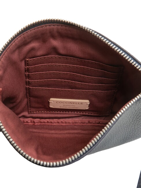 ROUNDED ENVELOPE pochette en cuir bleu nuit - Sacs pour Femme
