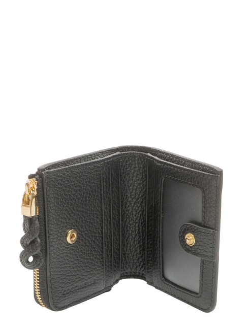CHARLOTTE Mini portefeuille en cuir Noir - Portefeuilles Femme