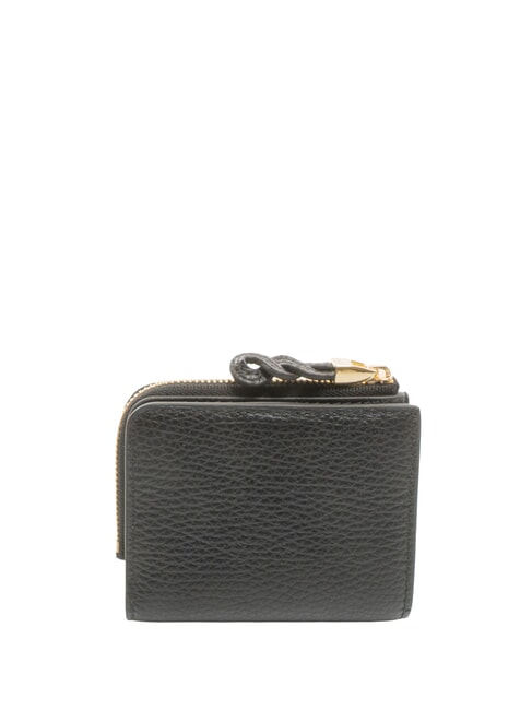 CHARLOTTE Mini portefeuille en cuir Noir - Portefeuilles Femme