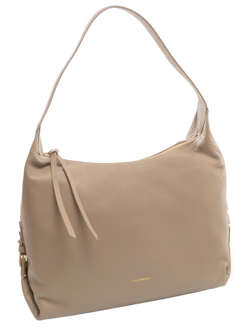 ALMADA Sac bandouli&egrave;re en cuir taupe chaud - Sacs pour Femme