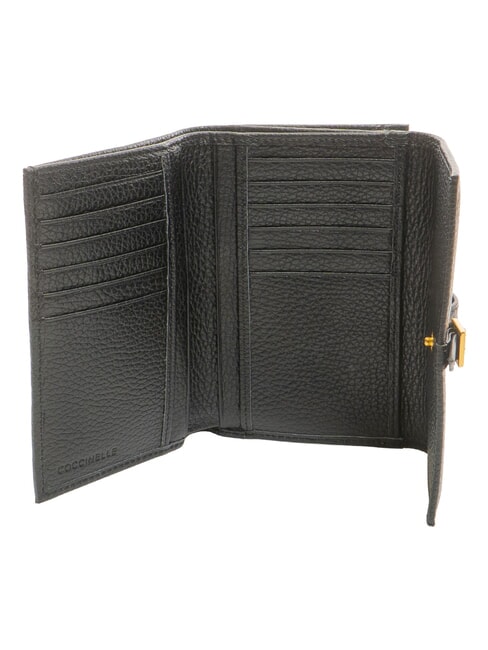 CHERRY Portefeuille en cuir moyen Noir - Portefeuilles Femme