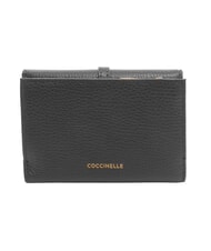 COCCINELLE CHERRY Portefeuille en cuir moyen Noir - Portefeuilles Femme - 4