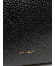 COCCINELLE ALMADA Sac bandouli&egrave;re en cuir Noir - Sacs pour Femme - 4