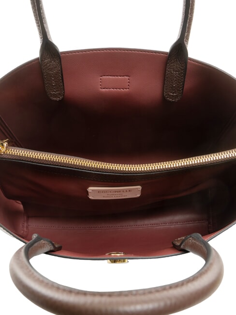 ALBA Sac &agrave; main avec bandouli&egrave;re brunette - Sacs pour Femme