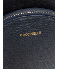 COCCINELLE ALPHA Sac &agrave; dos en cuir bleu nuit - Sacs pour Femme - 4