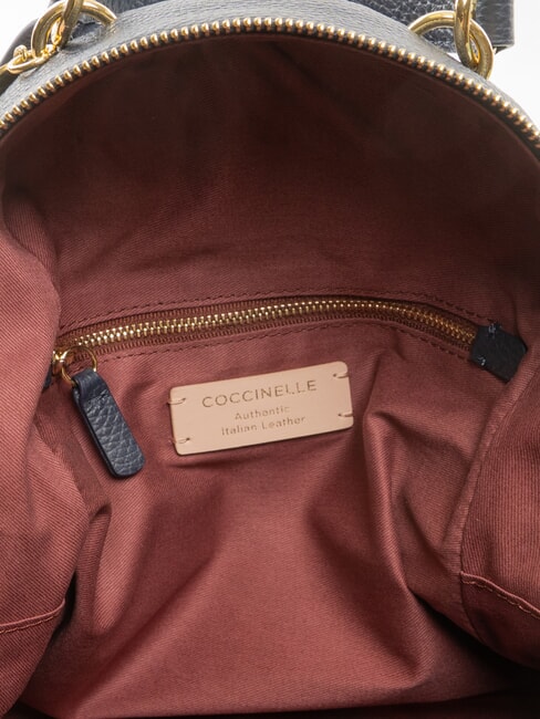 ALPHA Sac &agrave; dos en cuir bleu nuit - Sacs pour Femme