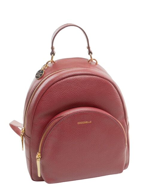 ALPHA Sac &agrave; dos en cuir groseille - Sacs pour Femme