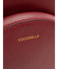 COCCINELLE ALPHA Sac &agrave; dos en cuir groseille - Sacs pour Femme - 4