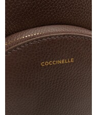COCCINELLE ALPHA Sac &agrave; dos en cuir brunette - Sacs pour Femme - 4