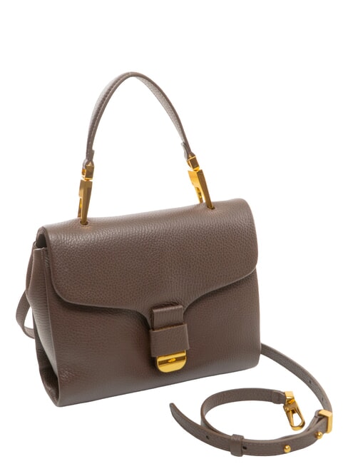 NEOFIRENZE SOFT Mini sac &agrave; main avec bandouli&egrave;re brunette - Sacs pour Femme