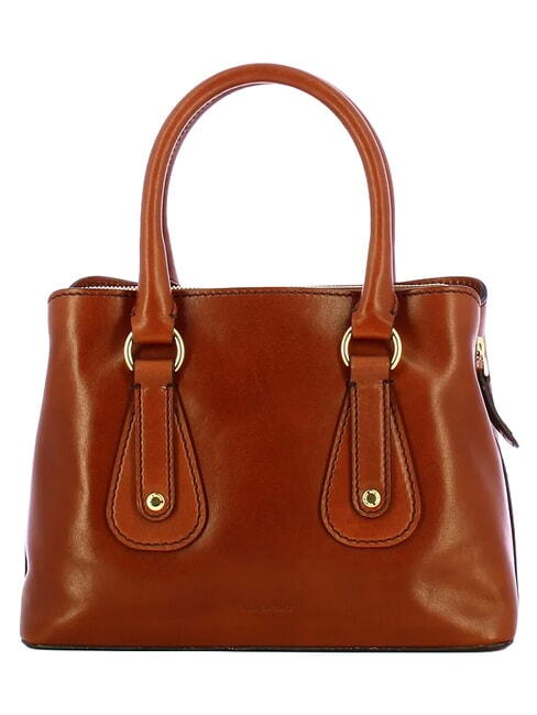 CECILIA Sac &agrave; main en cuir, avec bandouli&egrave;re MARRON - Sacs pour Femme