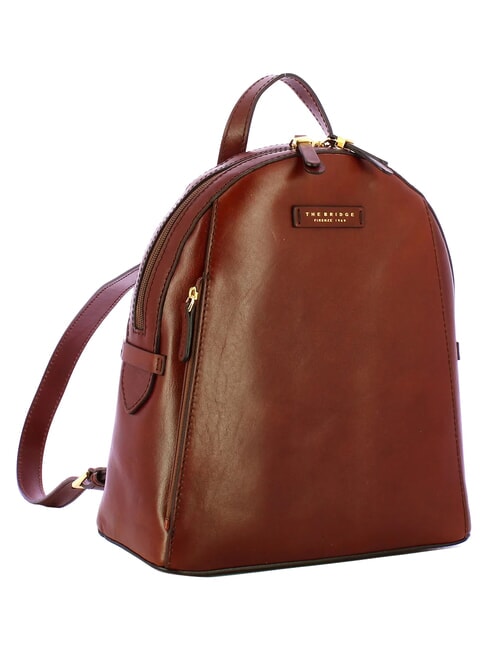 COSTANZA Sac &agrave; dos en cuir avec poche lat&eacute;rale MARRON - Sacs pour Femme