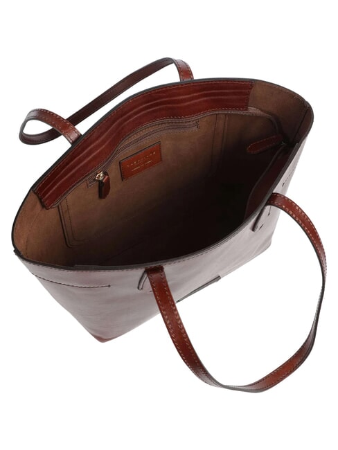 GUELFA sac cabas en cuir &agrave; bandouli&egrave;re MARRON - Sacs pour Femme