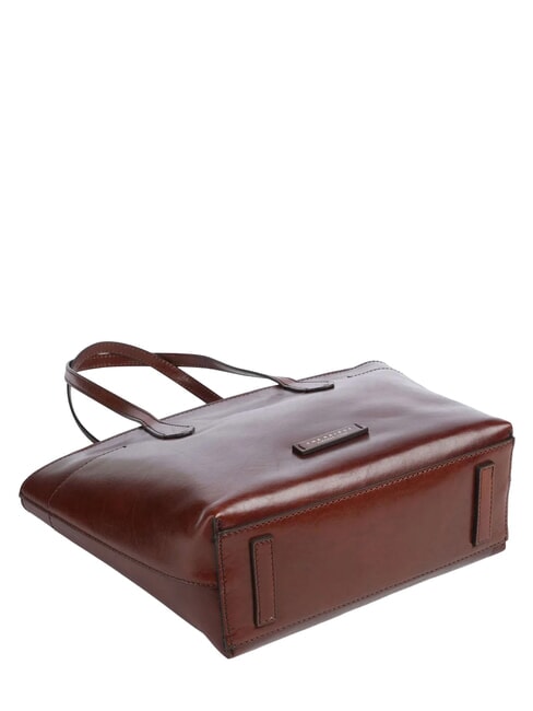 GUELFA sac cabas en cuir &agrave; bandouli&egrave;re MARRON - Sacs pour Femme