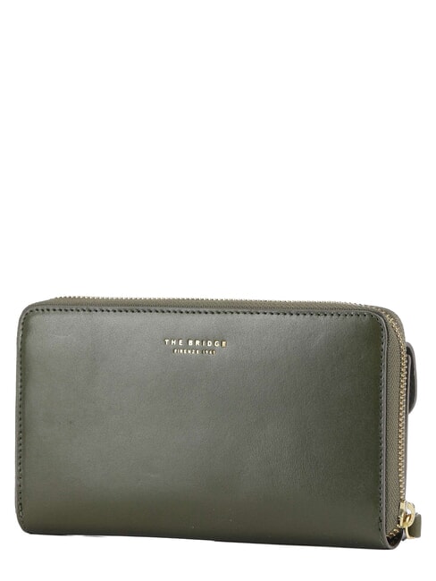 GINEVRA Grand portefeuille en cuir thym abb gold - Portefeuilles Femme