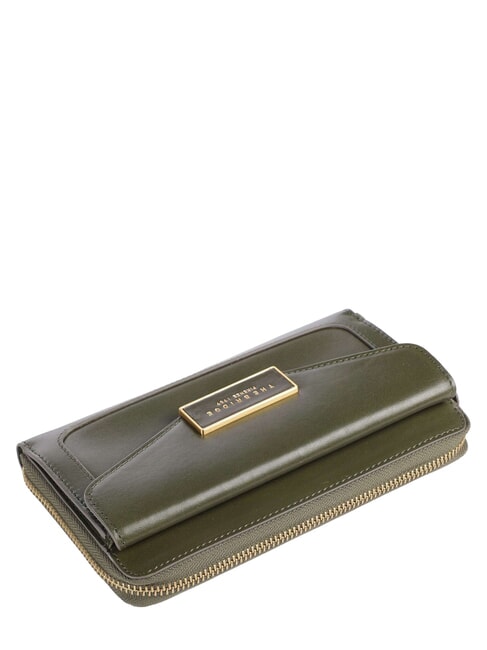 GINEVRA Grand portefeuille en cuir thym abb gold - Portefeuilles Femme