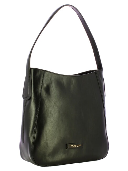 MADDALENA Sac bandouli&egrave;re Hobo, en cuir black Gold - Sacs pour Femme