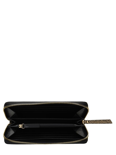 BIRDIE Grand portefeuille en cuir op noir / naturel - Portefeuilles Femme