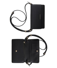 BORBONESE BIRDIE Portefeuille en cuir avec bandouli&egrave;re op noir / naturel - Portefeuilles Femme - 3