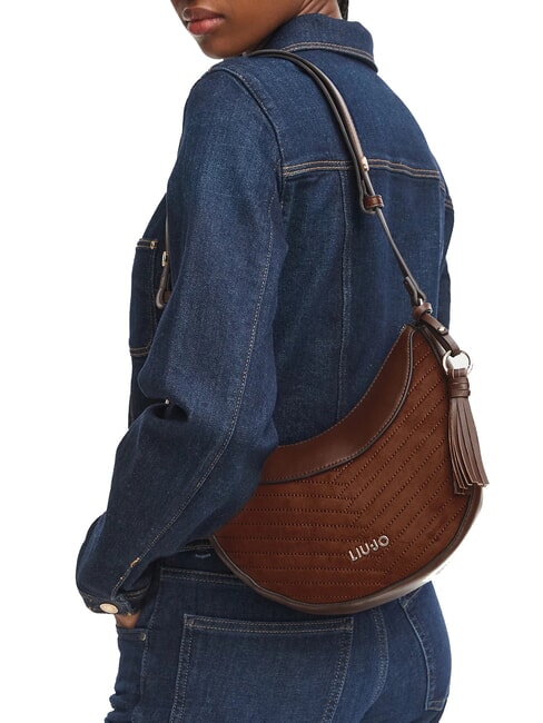 CIRRY Sac hobo bandouli&egrave;re tabac - Sacs pour Femme