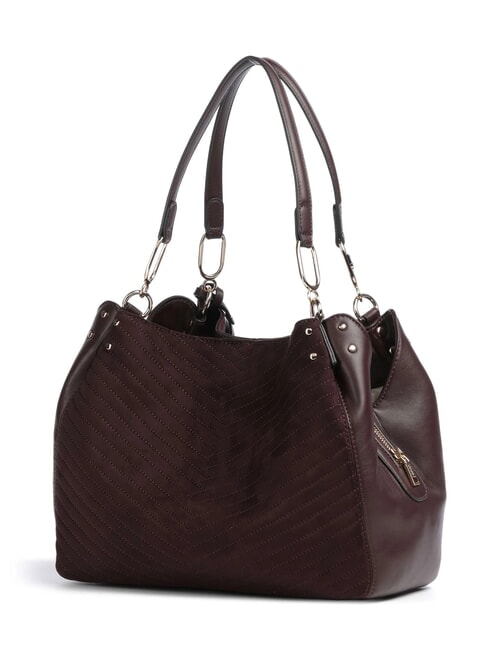 CIRRY Sac bandouli&egrave;re moyen aubergine rouge - Sacs pour Femme