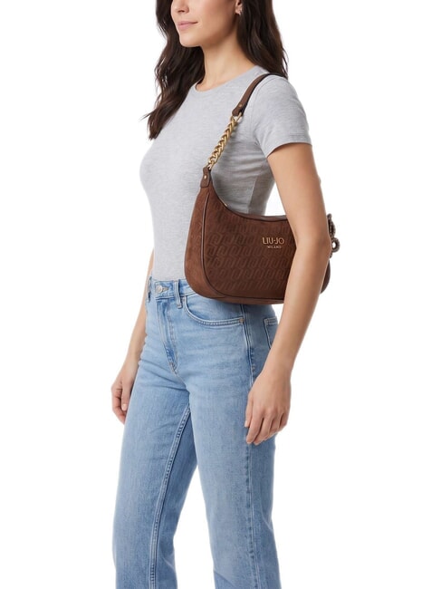 RIDHI Embossed Sac bandouli&egrave;re, avec bandouli&egrave;re tabac - Sacs pour Femme