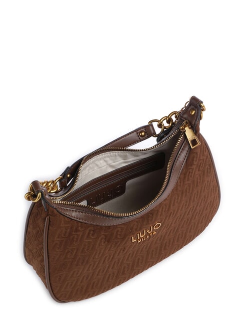 RIDHI Embossed Sac bandouli&egrave;re, avec bandouli&egrave;re tabac - Sacs pour Femme