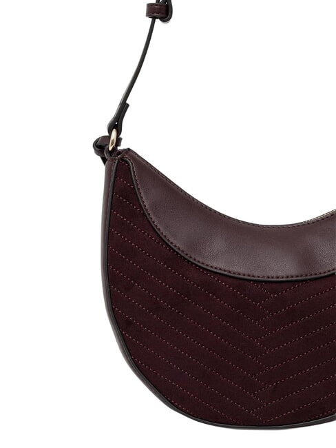 CIRRY Sac hobo bandouli&egrave;re aubergine rouge - Sacs pour Femme