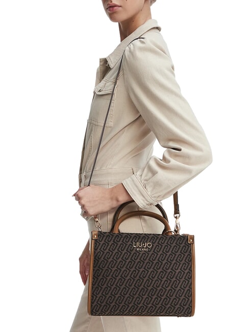 RIDHI Jacquard Sac &agrave; main avec bandouli&egrave;re t.moro - Sacs pour Femme