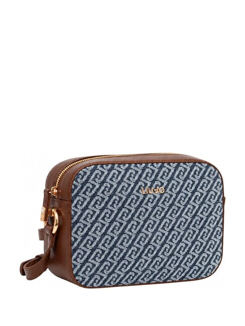 MANHATTAN sac bandouli&egrave;re denim bleu - Sacs pour Femme