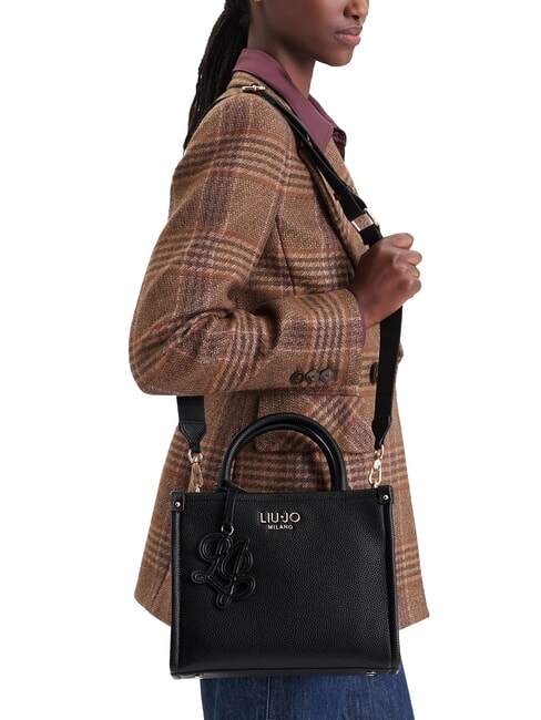 RIDHI Sac &agrave; main avec bandouli&egrave;re amovible NOIR - Sacs pour Femme