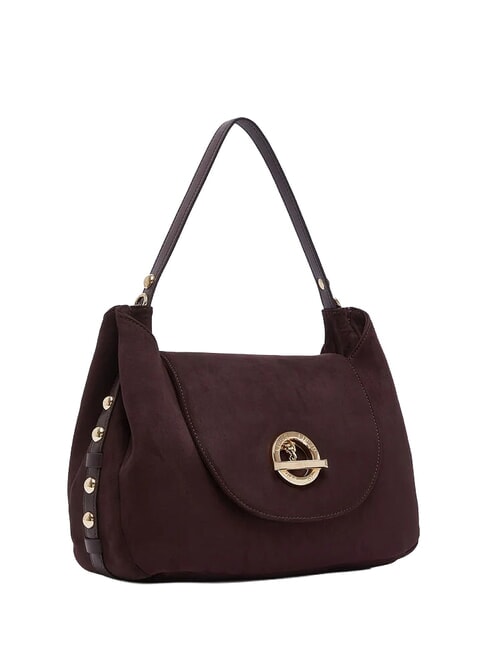 GERONA Sac &agrave; main avec bandouli&egrave;re aubergine rouge - Sacs pour Femme