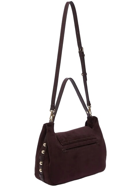 GERONA Sac &agrave; main avec bandouli&egrave;re aubergine rouge - Sacs pour Femme