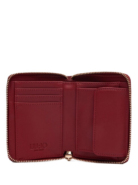 CALIWEN Petit portefeuille zipp&eacute; rouge brique - Portefeuilles Femme
