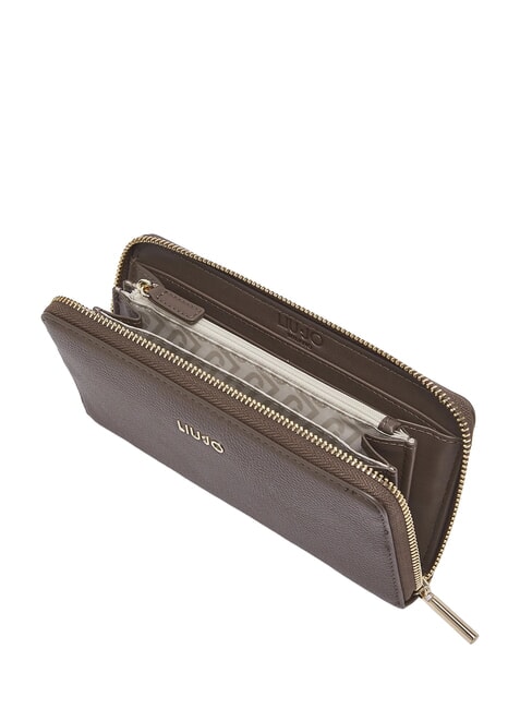 KALISKA Portefeuille Zip Around moka noir - Portefeuilles Femme