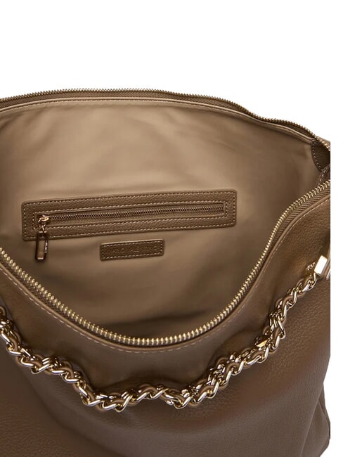 LENA Sac &agrave; main avec bandouli&egrave;re taupe - Sacs pour Femme
