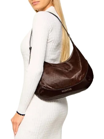 APOLLINE Sac bandouli&egrave;re en cuir caf&eacute;" - Sacs pour Femme