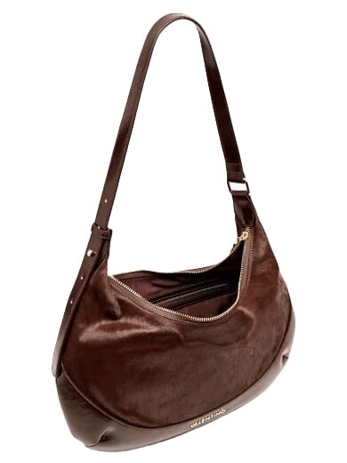 APOLLINE Sac bandouli&egrave;re en cuir caf&eacute;" - Sacs pour Femme