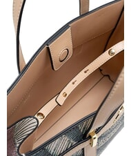 GATTINONI PLANETARIUM Sac &agrave; main avec bandouli&egrave;re et pochette aquarelle/beige - Sacs pour Femme - 5