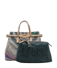 GATTINONI PLANETARIUM Sac &agrave; main avec bandouli&egrave;re et pochette aquarelle/beige - Sacs pour Femme - 6