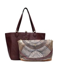 GATTINONI PLANETARIUM Sac &agrave; dos double face sauvage/bourgogne - Sacs pour Femme - 5