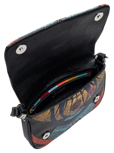 PLANETARIUM Mini sac bandouli&egrave;re, avec bandouli&egrave;re plan&egrave;te.impression noire - Sacs pour Femme