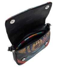 GATTINONI PLANETARIUM Mini sac bandouli&egrave;re, avec bandouli&egrave;re plan&egrave;te.impression noire - Sacs pour Femme - 4