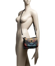 GATTINONI PLANETARIUM Mini sac bandouli&egrave;re, avec bandouli&egrave;re plan&egrave;te.impression noire - Sacs pour Femme - 5