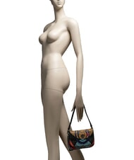 GATTINONI PLANETARIUM Mini sac bandouli&egrave;re, avec bandouli&egrave;re plan&egrave;te.impression noire - Sacs pour Femme - 6